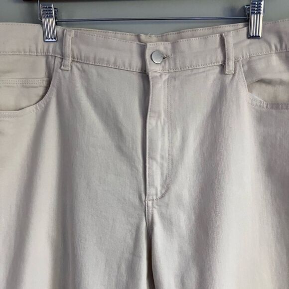 DL 1961 Vintage Off White Patti Straight Raw Hem Jeans Size 33 - Picture 3 of 12
